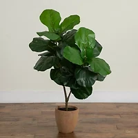 Nearly Natural 45" Giant Leaf Fiddle Fig Decorative Indoor Artificial Tree