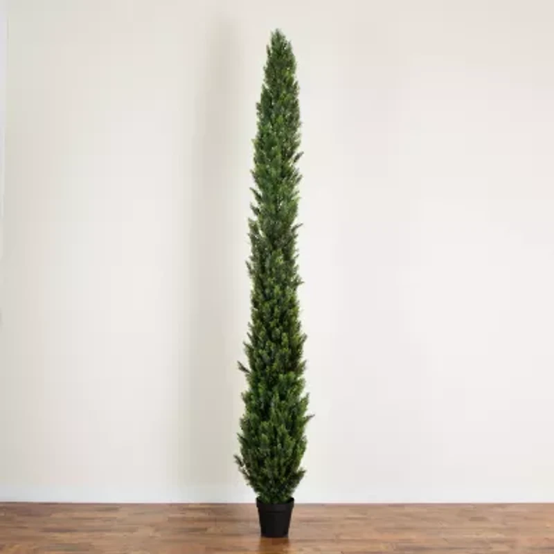 Nearly Natural 12ft Cedar Pine Indoor Outdoor Artificial Tree