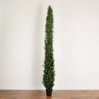Nearly Natural 12ft Cedar Pine Indoor Outdoor Artificial Tree