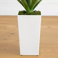 Nearly Natural 37" Agave White Tower Artificial Plant