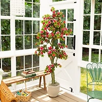 Nearly Natural 6ft Azalea Indoor Outdoor Artificial Tree