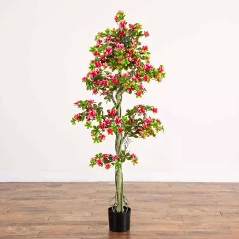 Nearly Natural 6ft Azalea Indoor Outdoor Artificial Tree