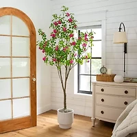 Nearly Natural 7ft Dogwood Indoor Artificial Tree