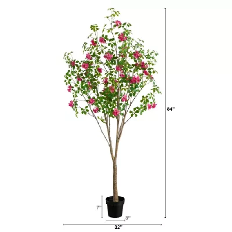 Nearly Natural 7ft Dogwood Indoor Artificial Tree