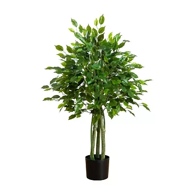 Nearly Natural 4ft Ficus Indoor Outdoor Artificial Tree