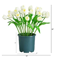 Nearly Natural 2ft Tulip Artificial Plant