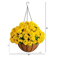 Nearly Natural 24" Chrysanthemum Artificial Plant