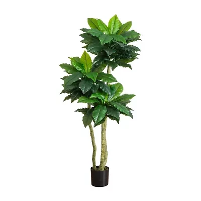 Nearly Natural 6ft Bird Nest Fern Indoor Outdoor Artificial Tree
