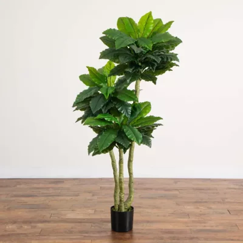 Nearly Natural 6ft Bird Nest Fern Indoor Outdoor Artificial Tree
