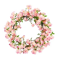 Nearly Natural 30" Pink Cherry Blossom Wreath