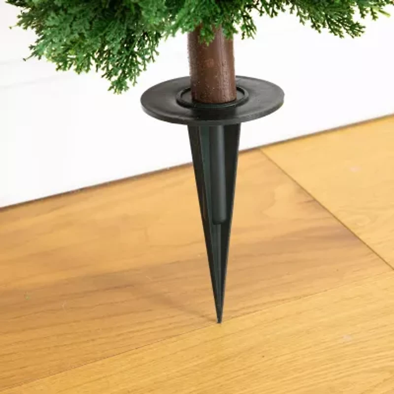 Nearly Natural 2-pc. 4ft Cedar Integrated Ground Stake Artificial Plant
