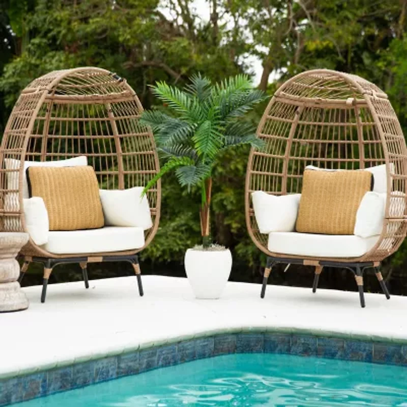 Nearly Natural 4ft Double Robellini Palm Indoor Outdoor Artificial Tree