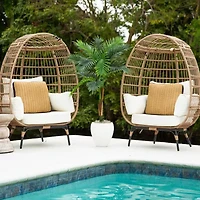 Nearly Natural 4ft Double Robellini Palm Indoor Outdoor Artificial Tree