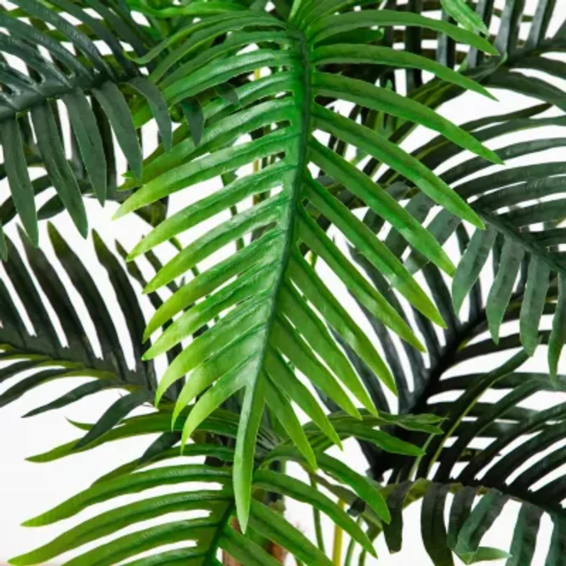 Nearly Natural 4ft Double Robellini Palm Indoor Outdoor Artificial Tree