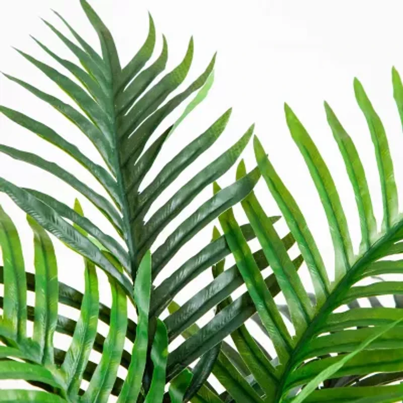 Nearly Natural 4ft Double Robellini Palm Indoor Outdoor Artificial Tree