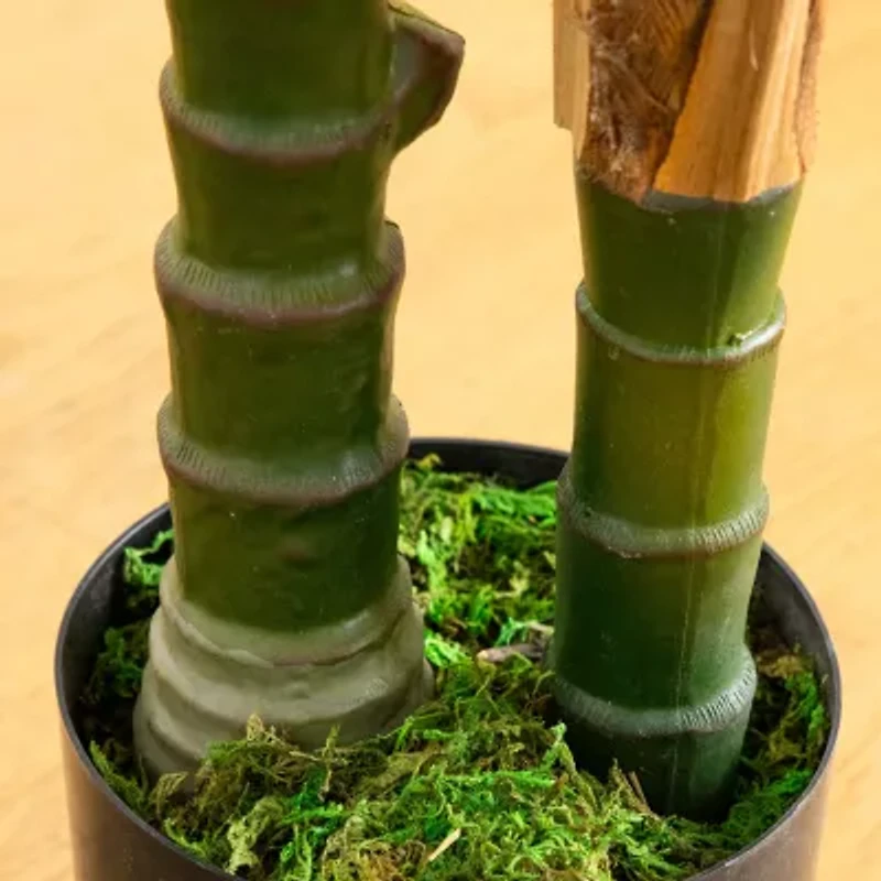 Nearly Natural 4ft Double Robellini Palm Indoor Outdoor Artificial Tree