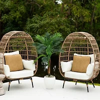 Nearly Natural 4ft Double Robellini Palm Indoor Outdoor Artificial Tree