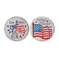 Glitzhome Cement Flag And Stars Stepping Stone Kit