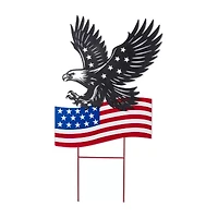 Glitzhome 30" Metal Eagle 4th of July Yard Art