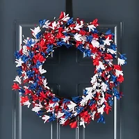 Glitzhome 24" Floral Wreath