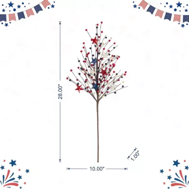 Glitzhome Stars And Berry  Picks Floral Arrangement