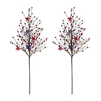 Glitzhome Stars And Berry  Picks Floral Arrangement