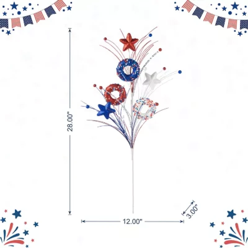 Glitzhome Stars And Donuts Picks Floral Arrangement