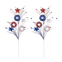 Glitzhome Stars And Donuts Picks Floral Arrangement