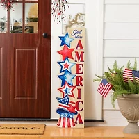 Glitzhome 42" Lighted Stacked Stars Porch Sign