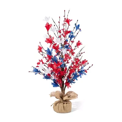 Glitzhome 21" Floral Tabletop Tree