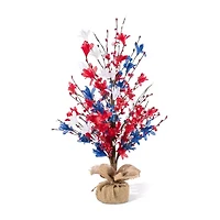 Glitzhome 21" Floral Tabletop Tree