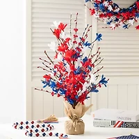 Glitzhome 21" Floral Tabletop Tree