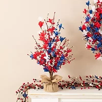 Glitzhome 21" Floral Tabletop Tree