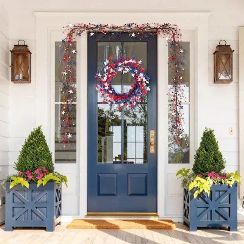 Glitzhome 72" Stars And Berry Garland