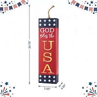 Glitzhome 25" Wooden Firecracker Porch Sign