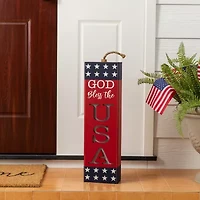 Glitzhome 25" Wooden Firecracker Porch Sign