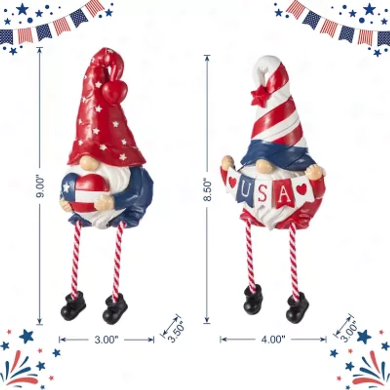 Glitzhome Americana Polyresin Tabletop Decor