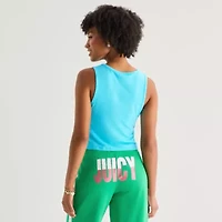 Juicy By Couture Womens Crew Neck Sleeveless Tank Top
