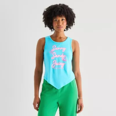 Juicy By Couture Womens Crew Neck Sleeveless Tank Top