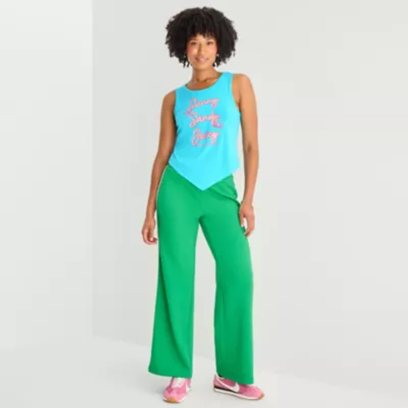 Juicy By Couture Womens Crew Neck Sleeveless Tank Top