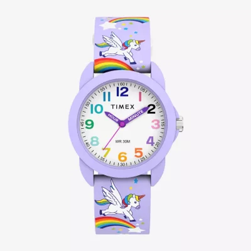 Timex Girls Purple Strap Watch Tw2y59600jt