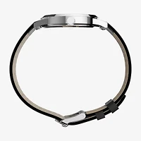 Timex Mens Black Leather Strap Watch Tw2y67400jt