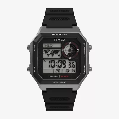Timex Mens Digital Black Strap Watch Tw5m68800jt