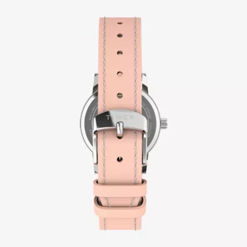 Timex Womens Pink Leather Strap Watch Tw2y67000jt