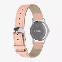 Timex Womens Pink Leather Strap Watch Tw2y67000jt
