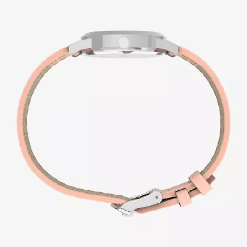 Timex Womens Pink Leather Strap Watch Tw2y67000jt