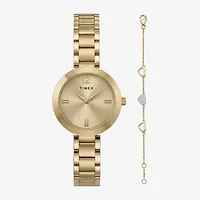 Timex Womens Gold Tone 2-pc. Watch Boxed Set Twg068100ji