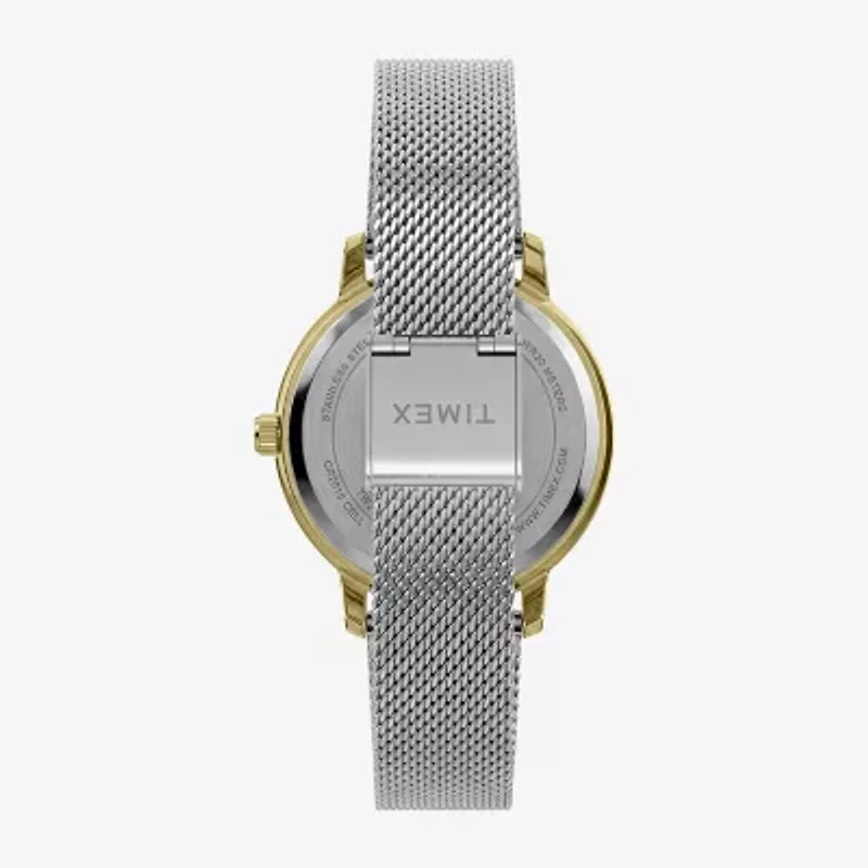 Timex Womens Silver Tone Stainless Steel Bracelet Watch Tw2y48800jt