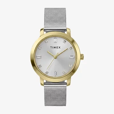 Timex Womens Silver Tone Stainless Steel Bracelet Watch Tw2y48800jt