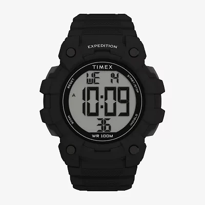 Timex Mens Digital Black Strap Watch Tw4b35200jt